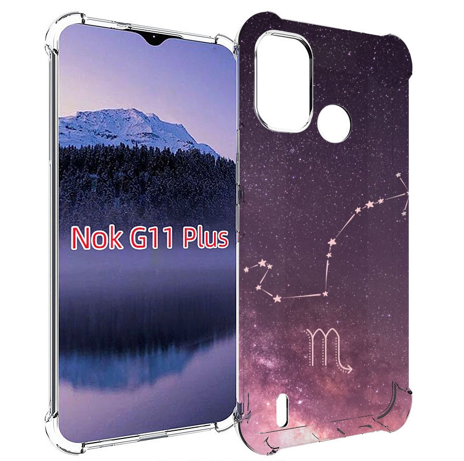 

Чехол MyPads знак зодиака скорпион 4 для Nokia G11 Plus, Прозрачный, Tocco