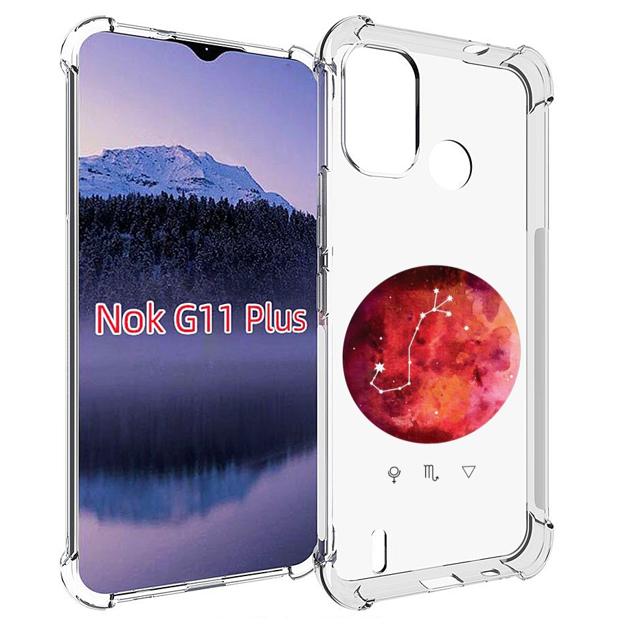 

Чехол MyPads знак зодиака скорпион 6 для Nokia G11 Plus, Прозрачный, Tocco
