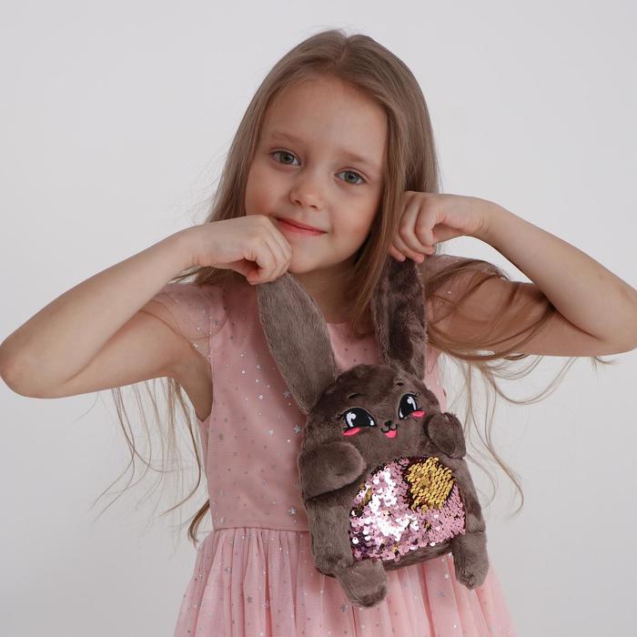 фото Мягкая игрушка milo зайка софи, с пайетками, 16 см х 8 см х 17 см