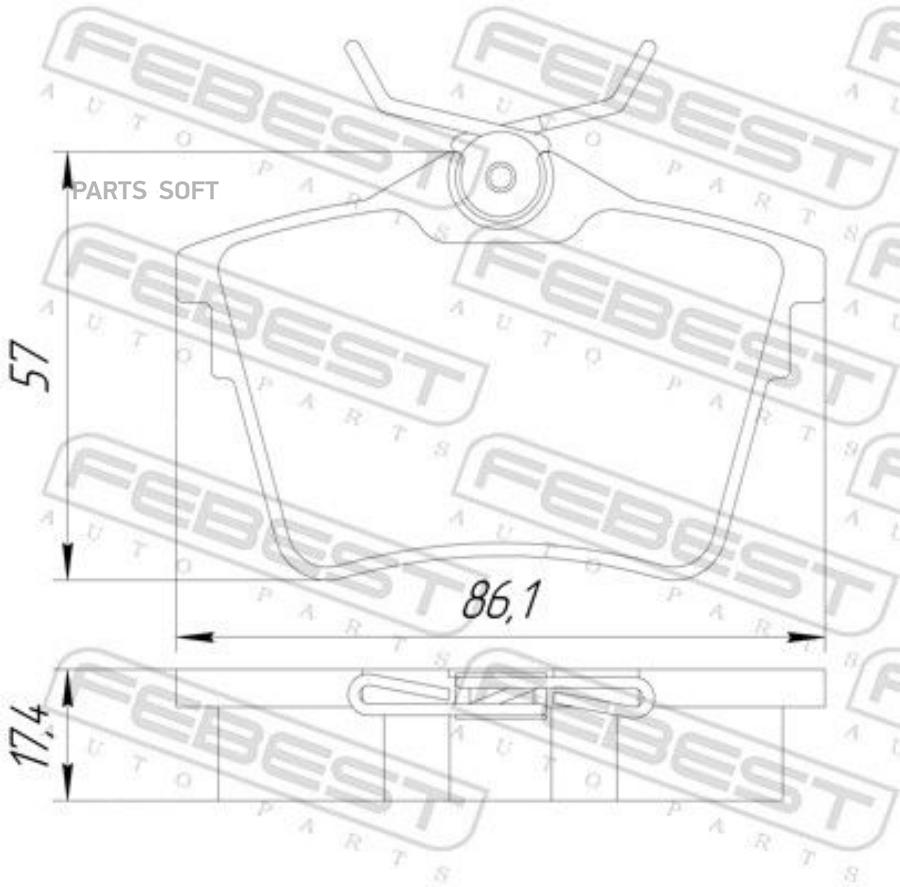 

Тормозные колодки FEBEST задние 2501C5R