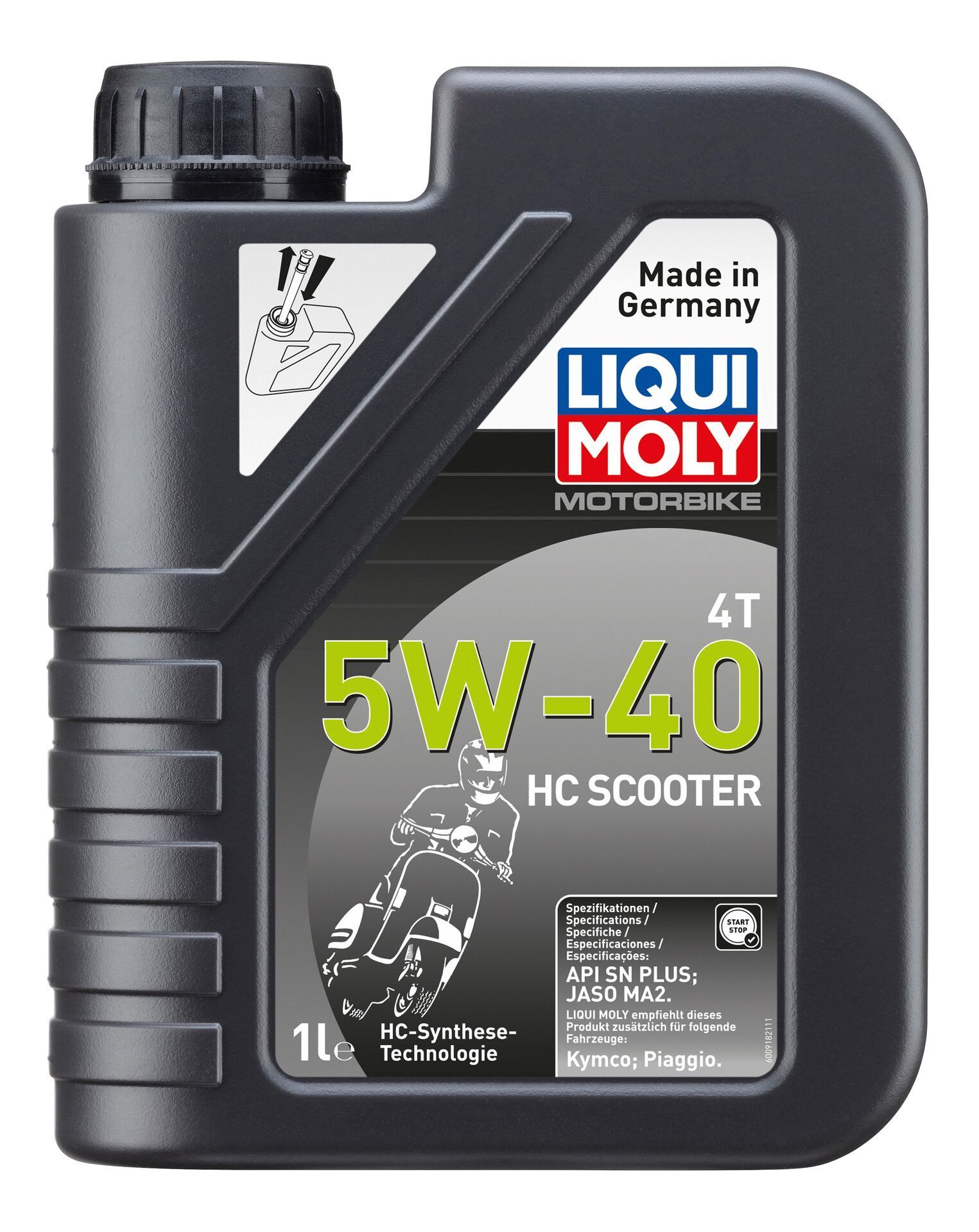 

Моторное масло Liqui Moly Motorbike 4T HC Scooter 5W40 1 л