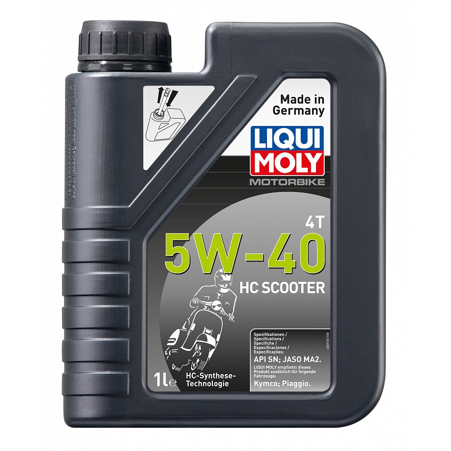 фото Моторное масло liqui moly motorbike 4t hc scooter 5w40 1 л