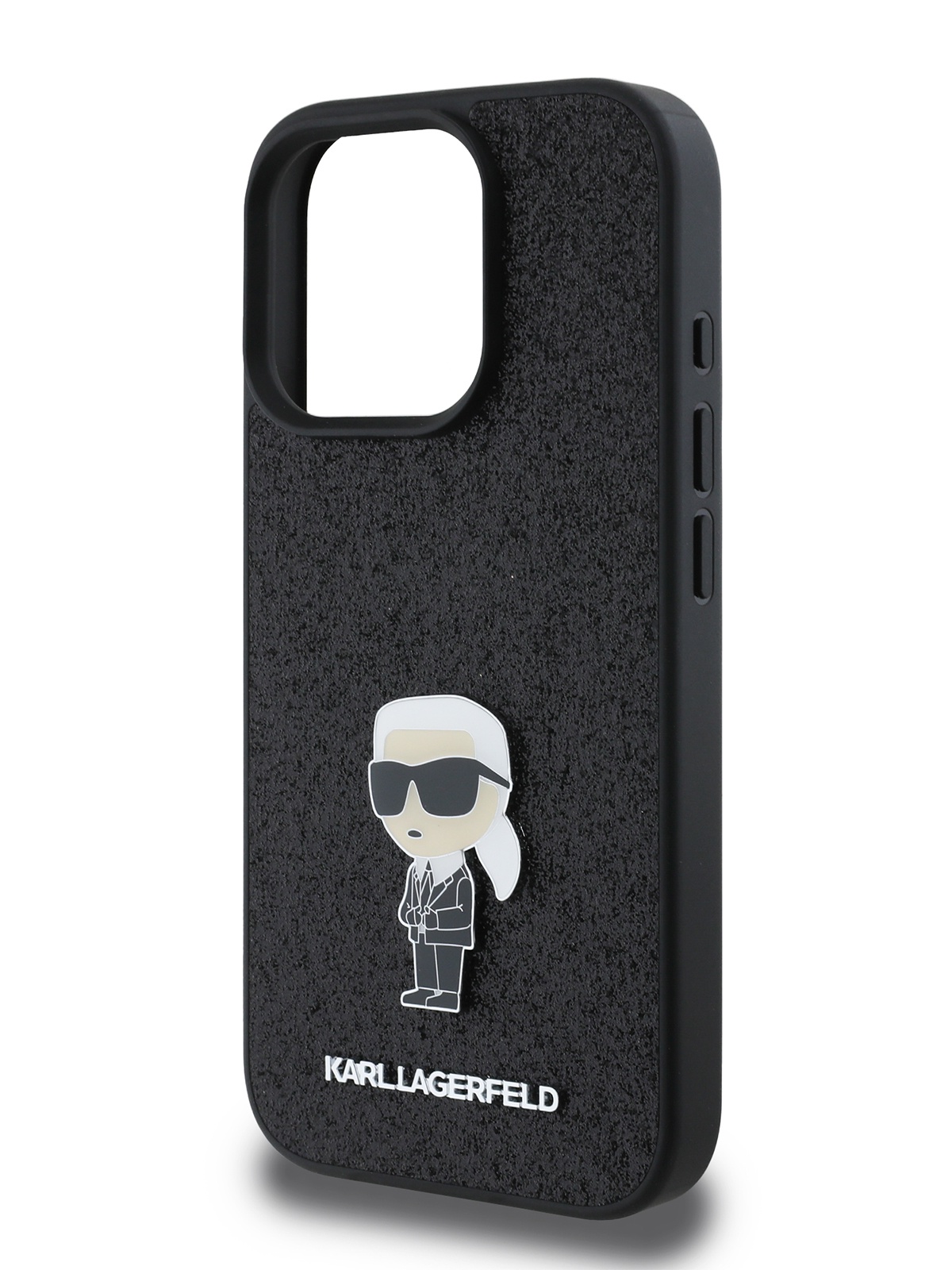 Чехол Karl Lagerfeld для iPhone 16 Pro Fixed glitters с покрытием из блесток черный 3190₽