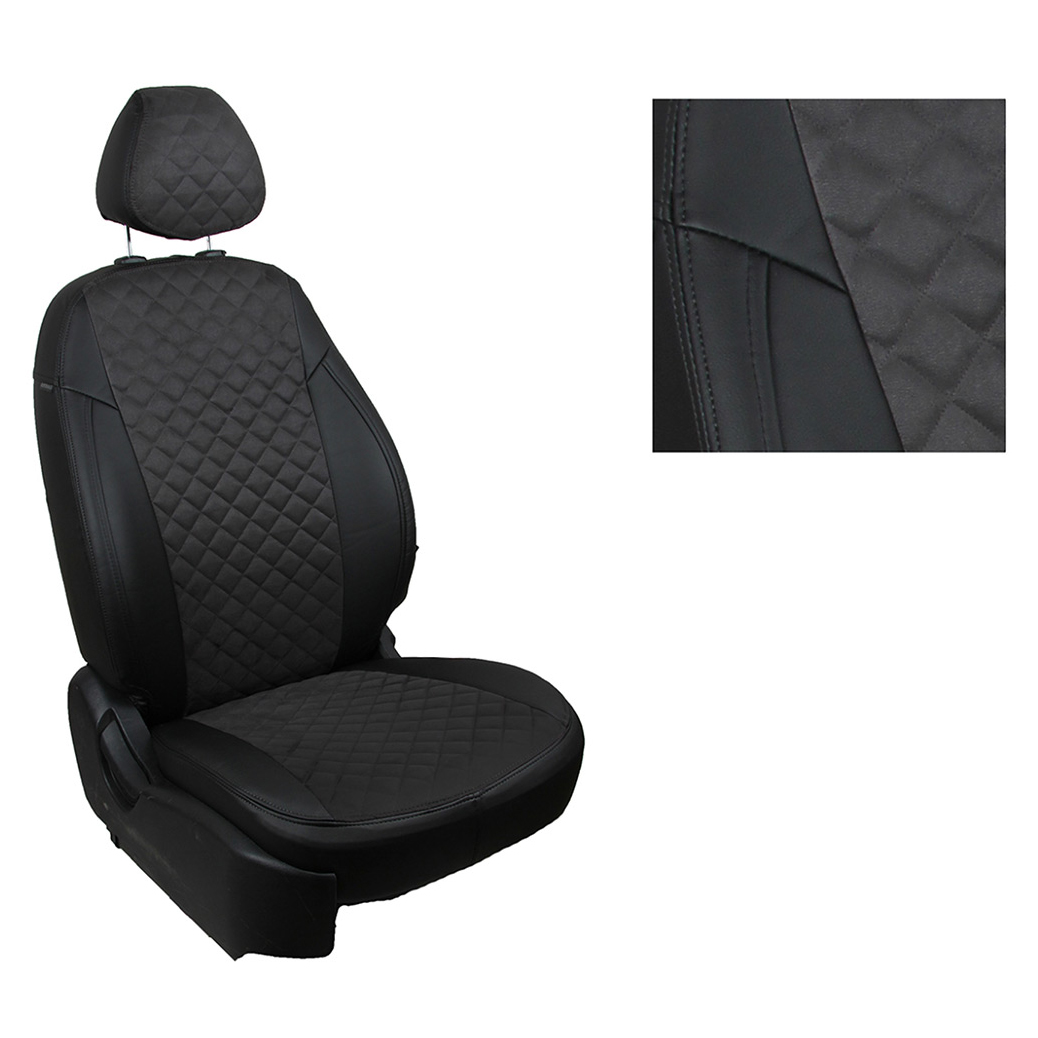 фото Чехлы из алькантары ромб seintex для nissan pathfinder iii 2004-2014 (96768)
