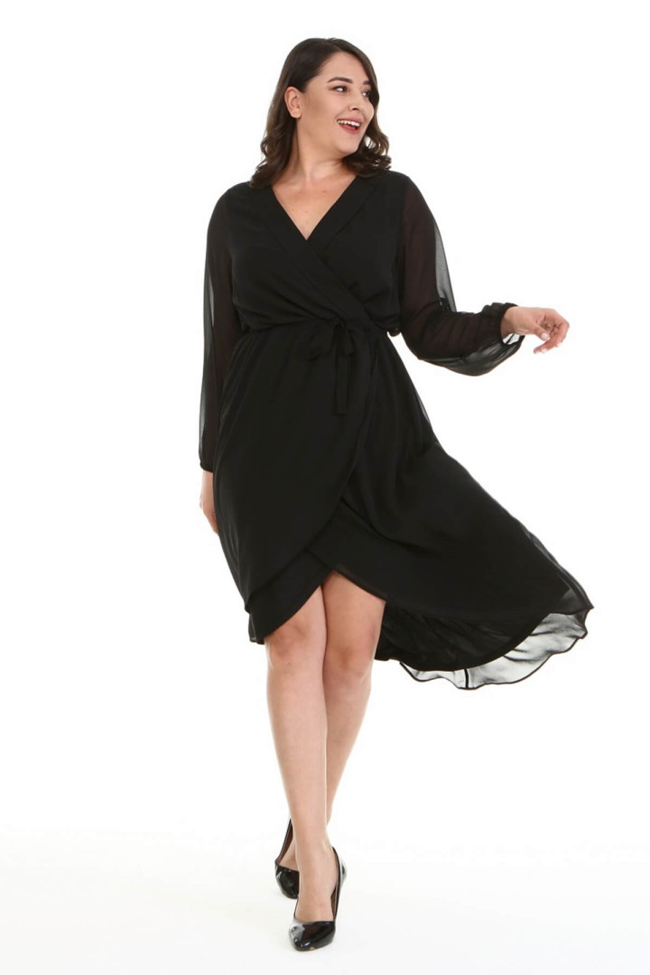 

Платье женское My Line Moda 1474 черное 46 RU, 1474