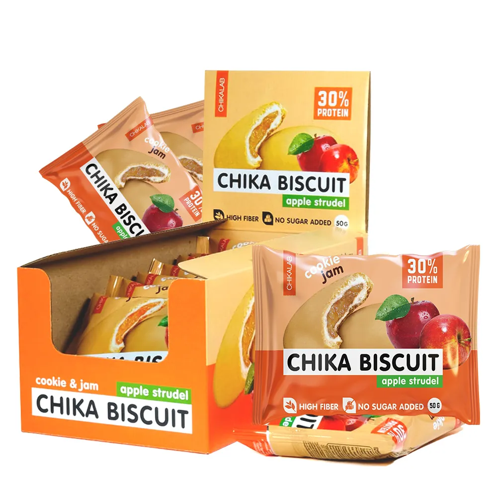 Печенье Chikalab Chika Biscuit 9 50 г, 9 шт., яблочный штрудель