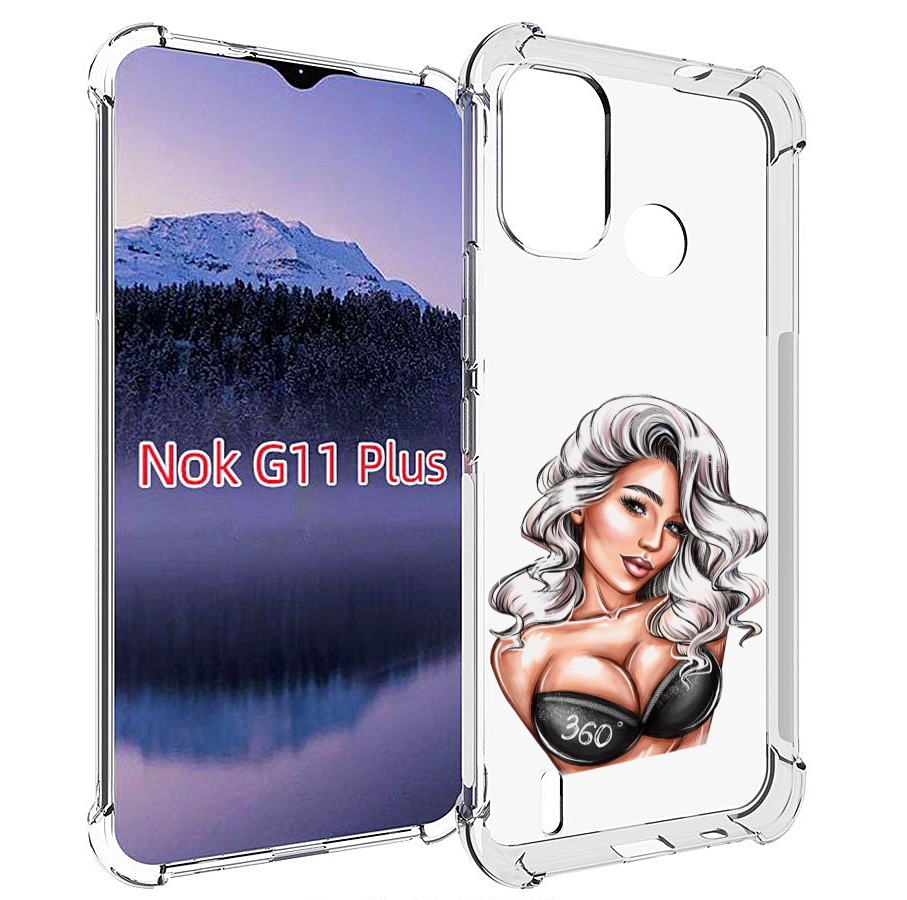 

Чехол MyPads ивлеева-рисунок женский для Nokia G11 Plus, Прозрачный, Tocco