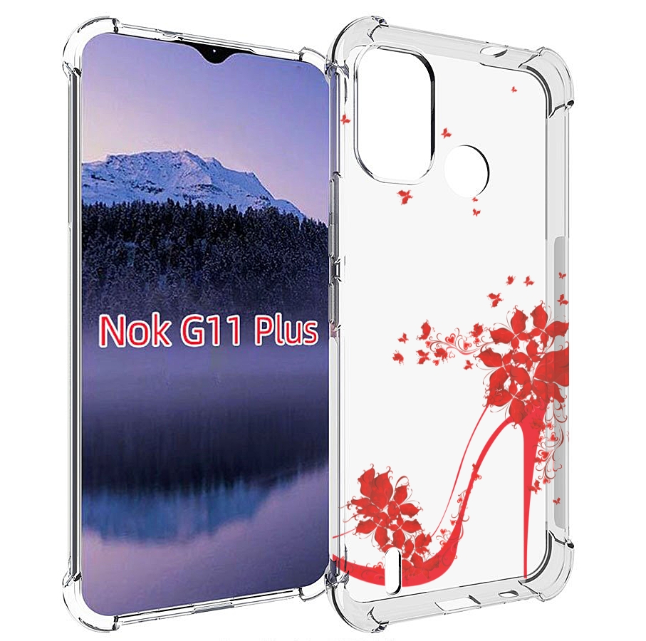 

Чехол MyPads каблук-в-цветах для Nokia G11 Plus, Прозрачный, Tocco