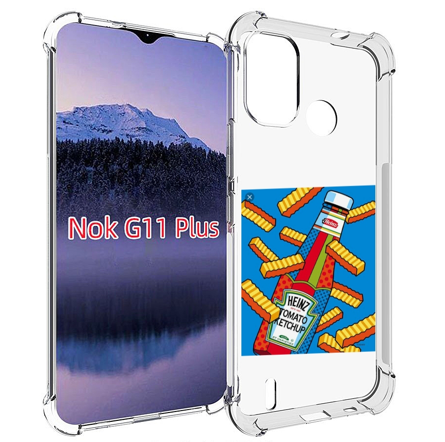 

Чехол MyPads картошка с соусом для Nokia G11 Plus, Прозрачный, Tocco