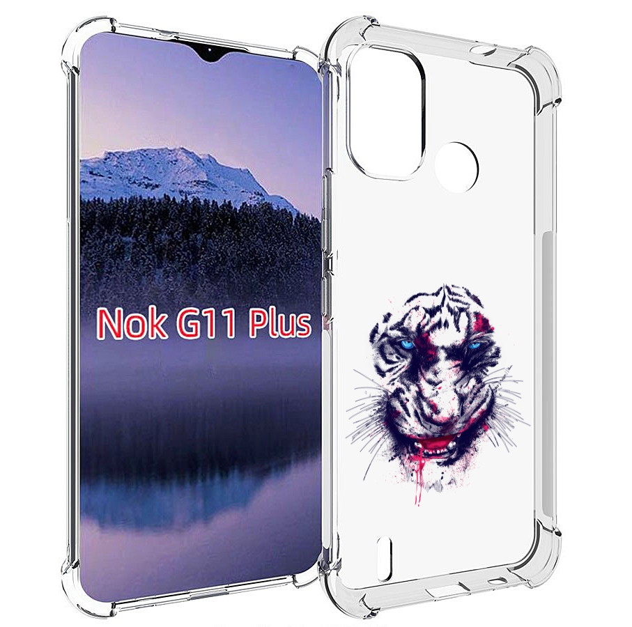 

Чехол MyPads безумный тигр для Nokia G11 Plus, Прозрачный, Tocco