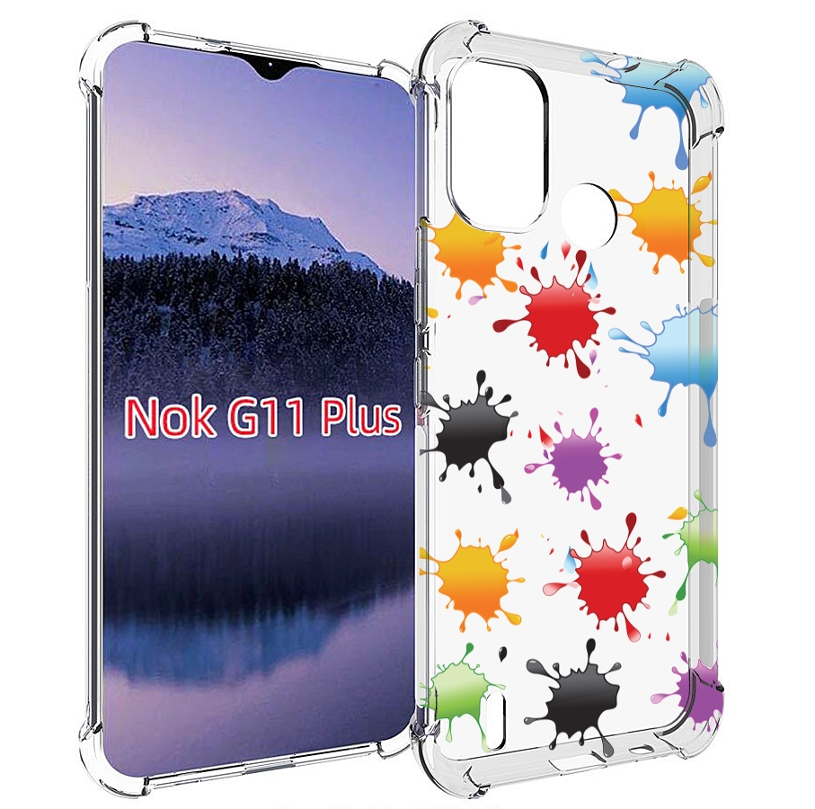 

Чехол MyPads кляксы для Nokia G11 Plus, Прозрачный, Tocco