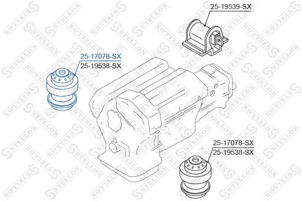 

Опора двигателя Stellox 2517078SX
