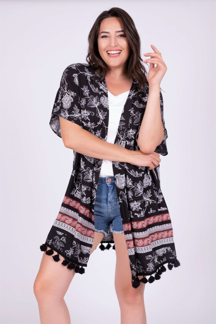 

Халат женский My Line Moda 630 черный 2XL (товары доставляются из-за рубежа), 630