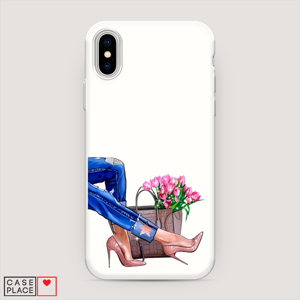 

Матовый силиконовый чехол "Каблучки" на Apple iPhone X (10), 11057-1