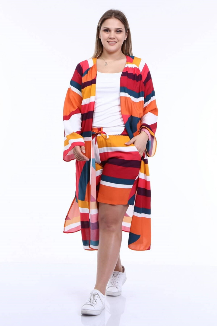 

Халат женский My Line Moda 1380 разноцветный 42 RU (товары доставляются из-за рубежа), 1380