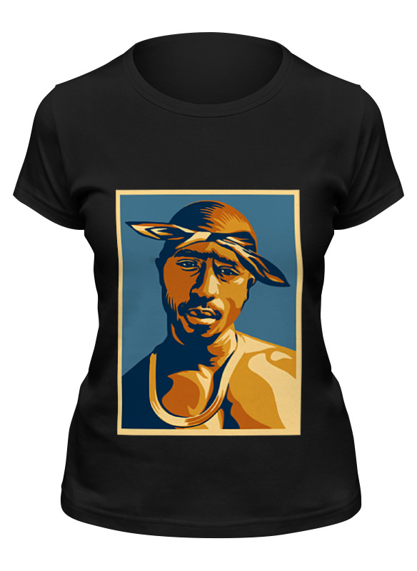 

Футболка женская Printio Тупак шакур (2pac) черная M, Черный, Тупак шакур (2pac)