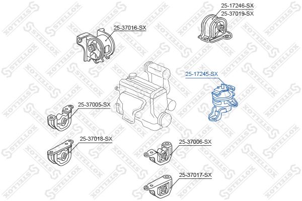 

Опора двигателя Stellox 2517245SX