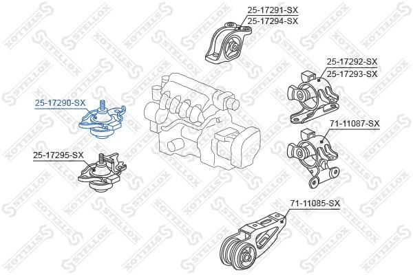 

Опора двигателя Stellox 2517290SX