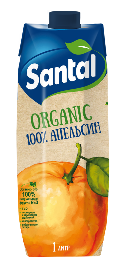 фото Сок santal organic апельсин 1 л