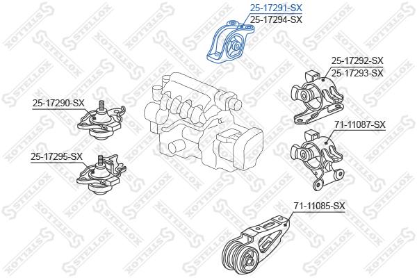 

Опора двигателя Stellox 2517291SX