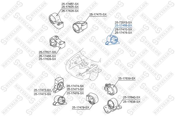 

Опора двигателя Stellox 2517469SX