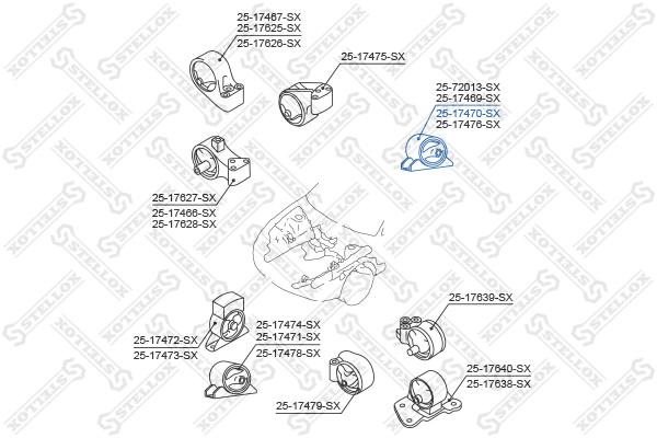 

Опора двигателя Stellox 2517470SX