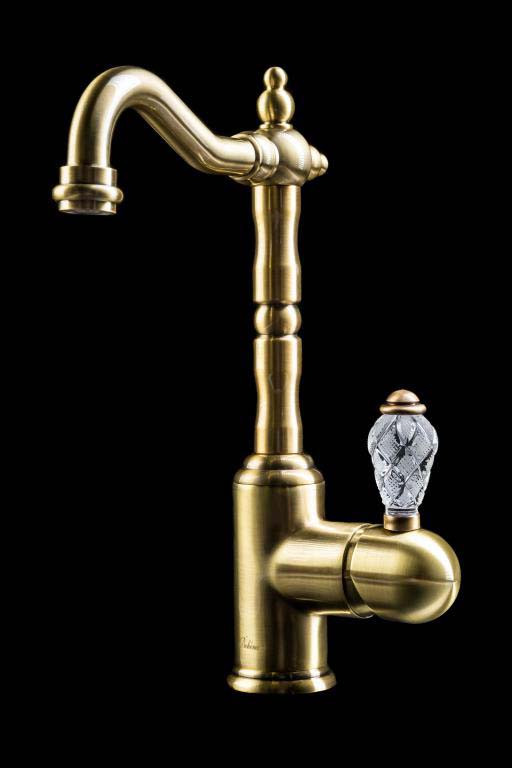 

Смеситель для умывальника, высокий Boheme CRYSTAL Бронза (одноручковый) 302-CRST
