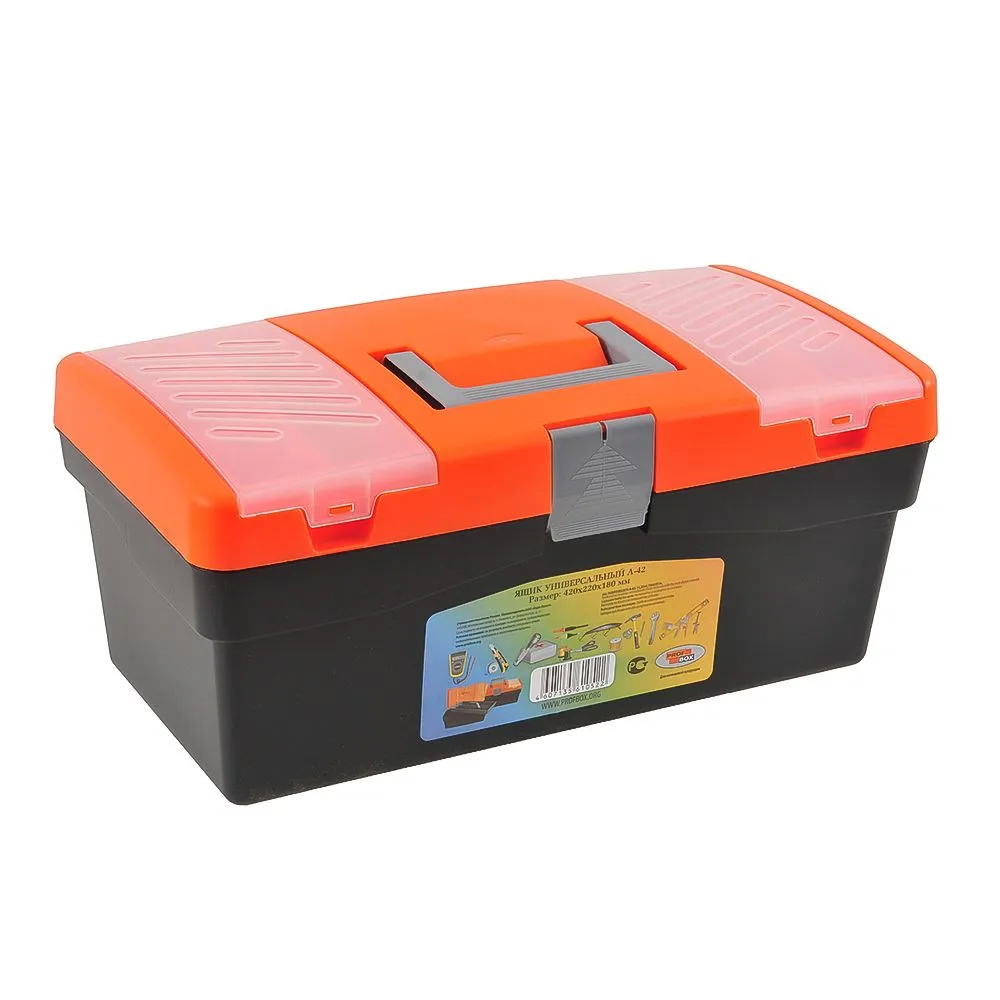 Ящик для инструментов PROFBOX А42 с лотком пластик 420х220х180 мм 610522 Profbox 610522