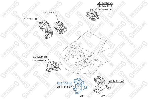 

Опора двигателя Stellox 2517510SX