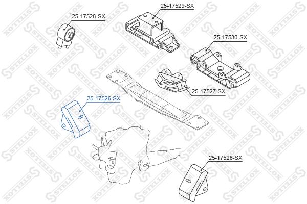 

Опора двигателя Stellox 2517526SX