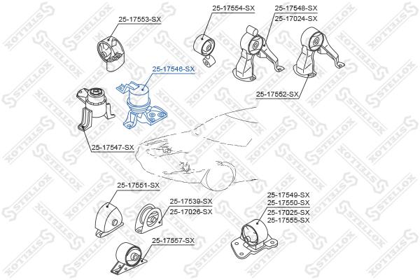 

Опора двигателя Stellox 2517546SX
