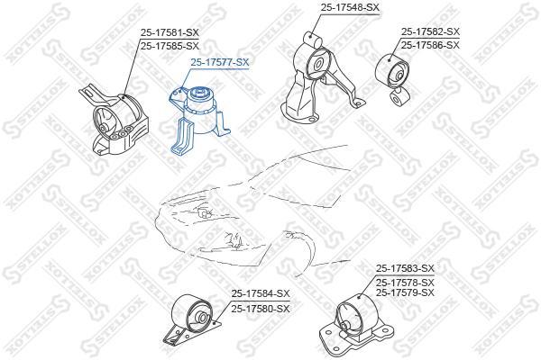 

Опора двигателя Stellox 2517577SX