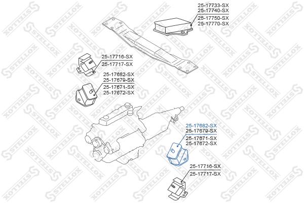 

Опора двигателя Stellox 2517682SX