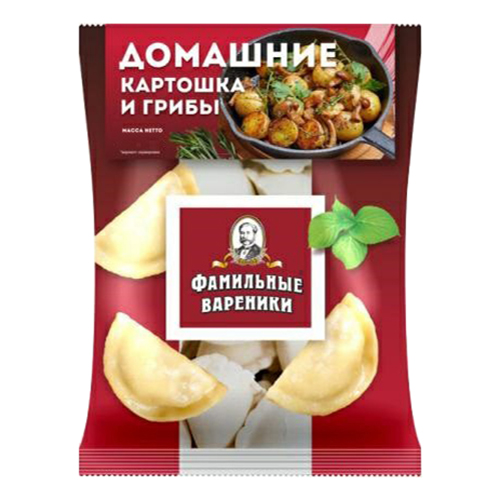 

Вареники Фамильные Домашние с картошкой и грибами 400 г