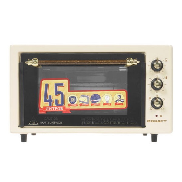 фото Мини-печь kraft kf-mo4562kbg retro beige