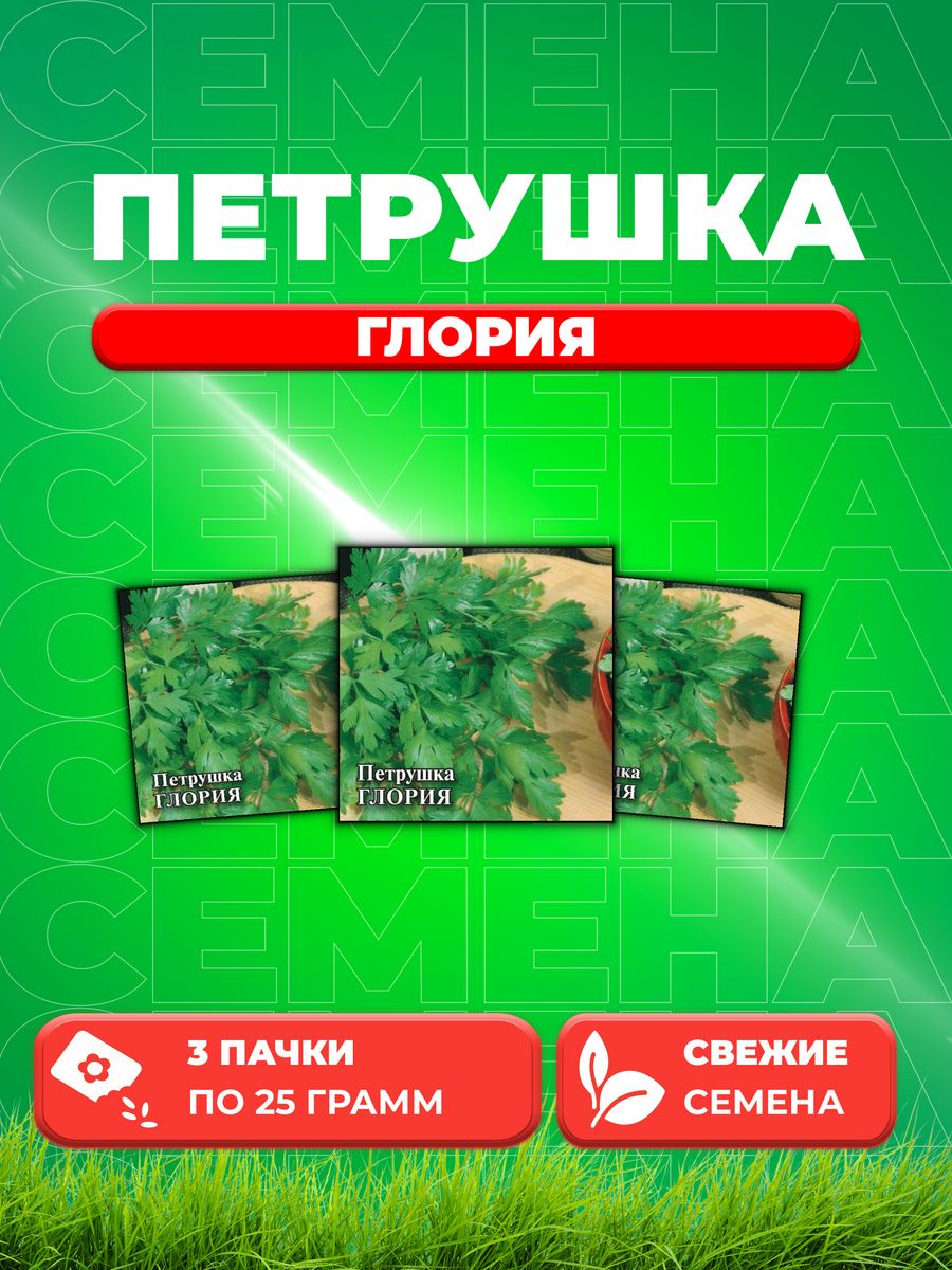 

Семена Петрушка листовая Глория, 25г, Гавриш, Фермерское (3уп)