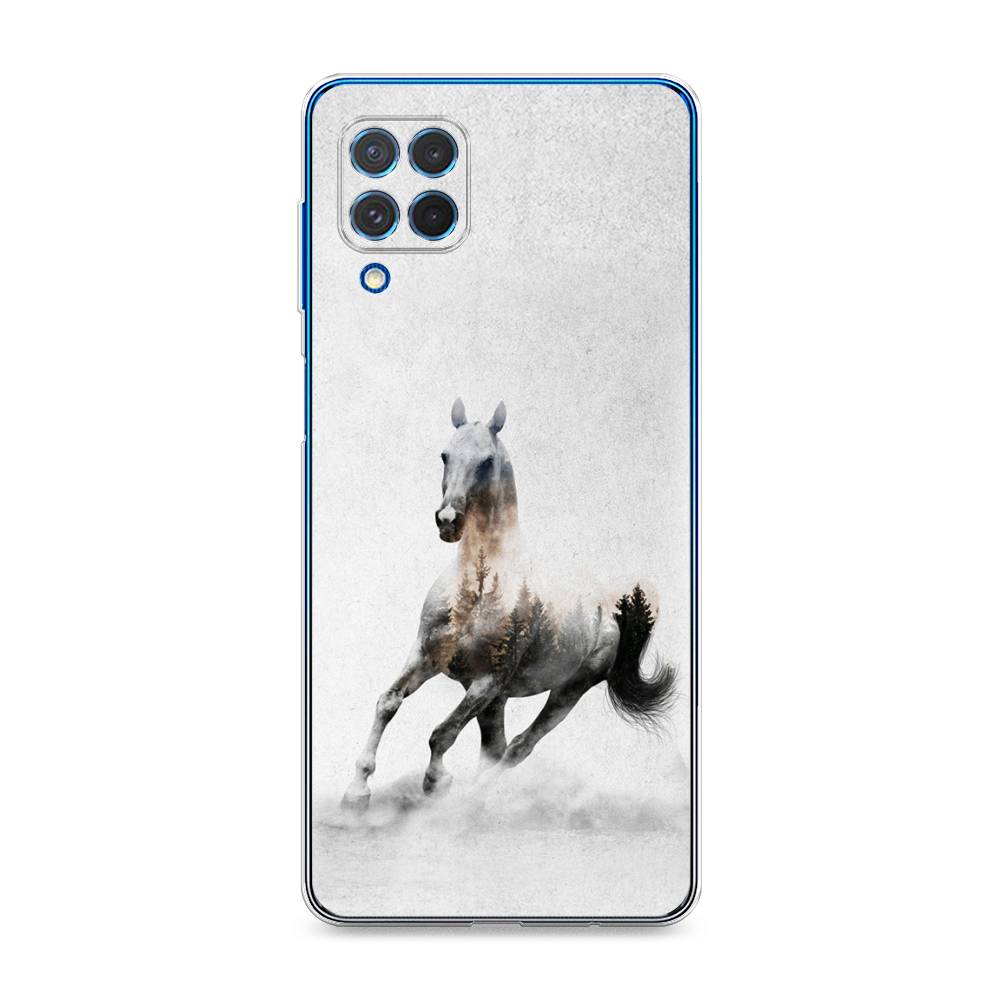 

Чехол Awog на Samsung Galaxy M62 / Самсунг M62 "Лошадь лес", Серый;черный, 2102950-2