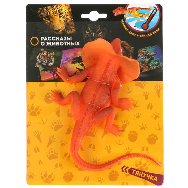 

Игрушка пластизоль тянучка меняет цвет плащеносная ящерица ИГРАЕМ ВМЕСТЕ в кор.2x72шт