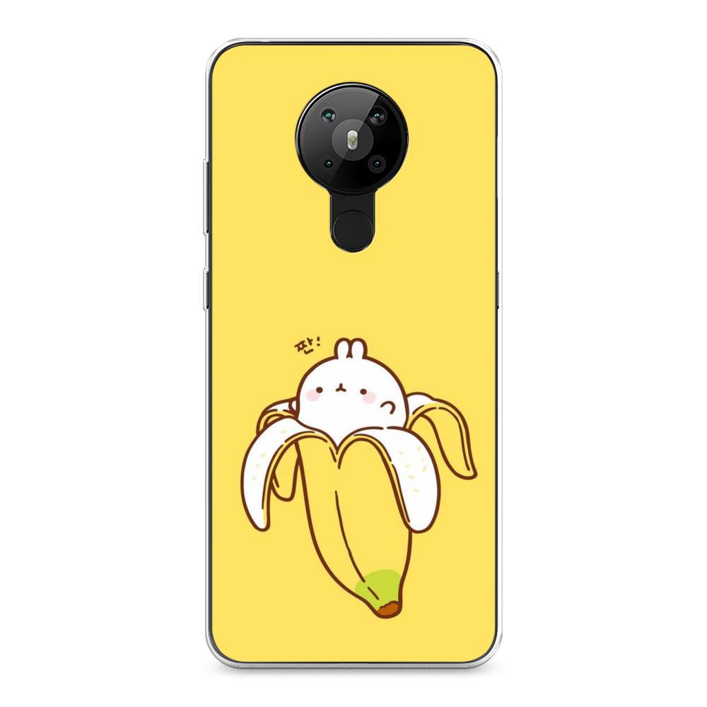 

Чехол Awog на Nokia 5.3 / Нокиа 5.3 "Зайчик-бананчик", Желтый;белый, 123450-2