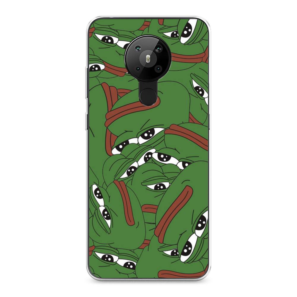 

Чехол Awog на Nokia 5.3 / Нокиа 5.3 "Печальный frog", Зеленый;белый, 123450-9