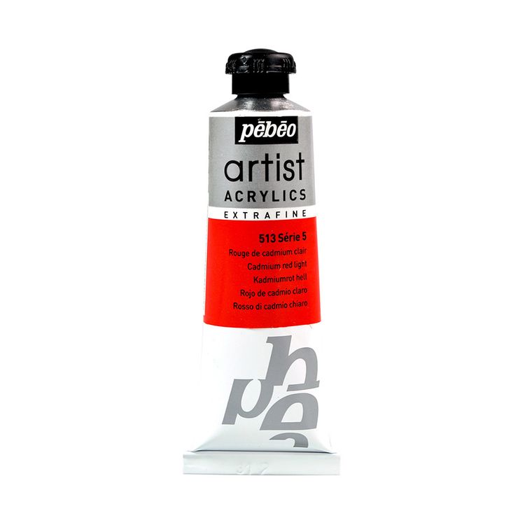 

Краска акриловая Pebeo Artist Acrylics extra fine №5 Кадмий светло-красный 37 мл