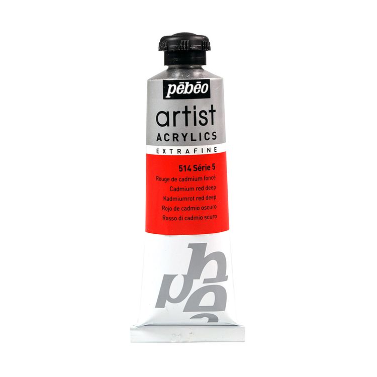 

Краска акриловая Pebeo Artist Acrylics extra fine №5 Кадмий темно-красный 37 мл
