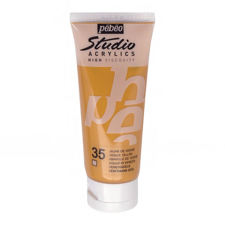 

Краска акриловая Pebeo Studio Acrylics Венецианский желтый 100 мл