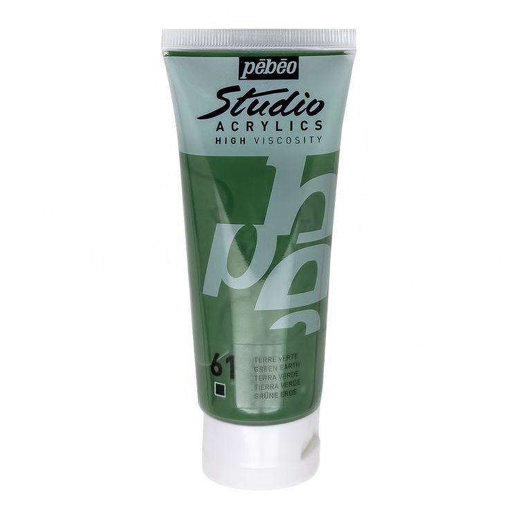 

Краска акриловая Pebeo Studio Acrylics Зеленая земля 100 мл, Зеленый
