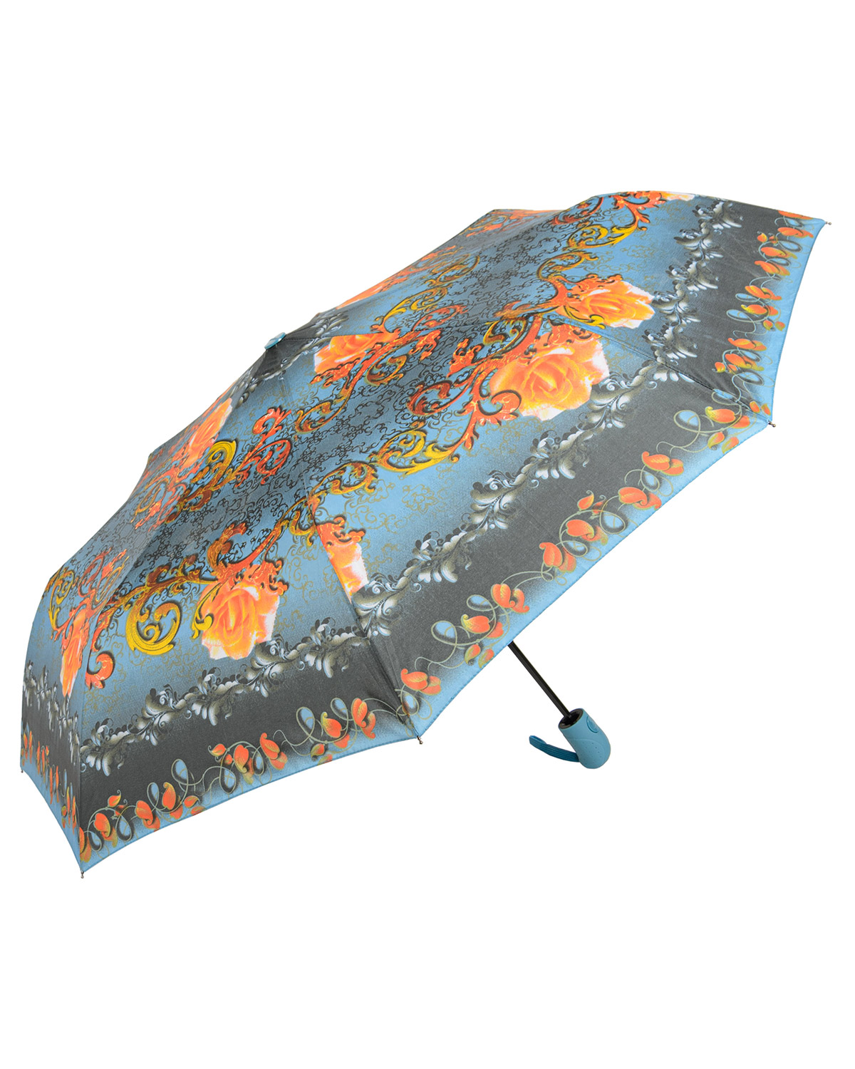 Зонт женский Rain Lucky 723-B-LAP голубой