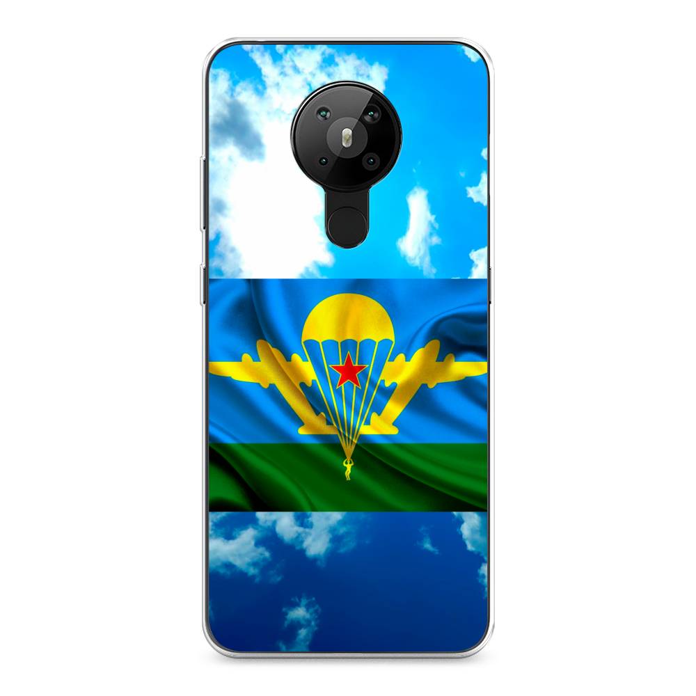

Чехол Awog на Nokia 5.3 / Нокиа 5.3 "ВДВ флаг в небесах", Синий;зеленый;желтый, 123450-5