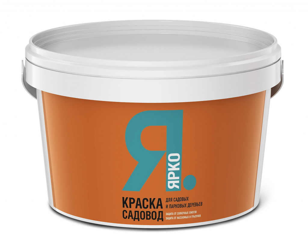 Краска Ярко САДОВОД для садовых деревьев, белая, 2,5 кг