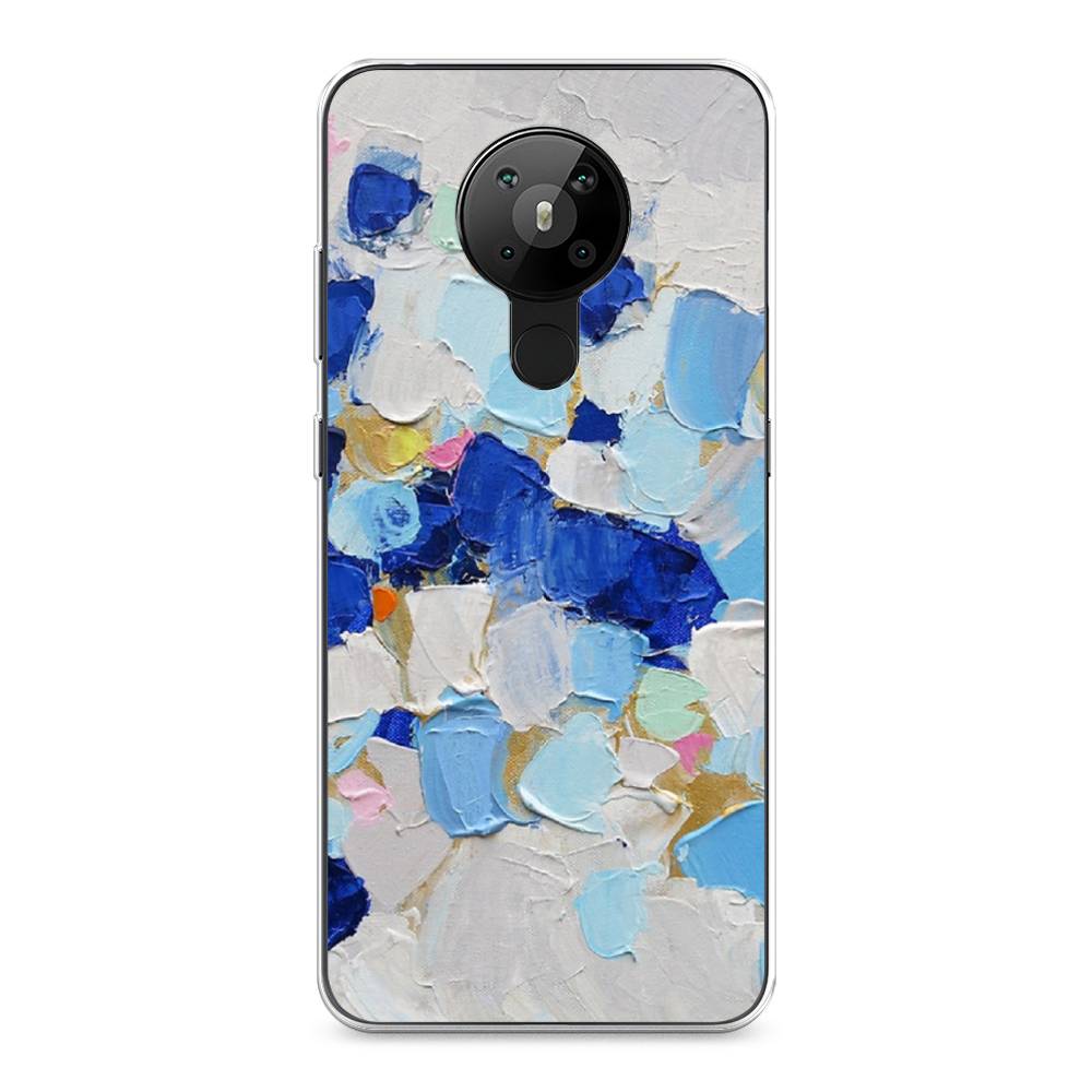 

Чехол Awog на Nokia 5.3 / Нокиа 5.3 "Холст сине-белый", Синий, 123450-10
