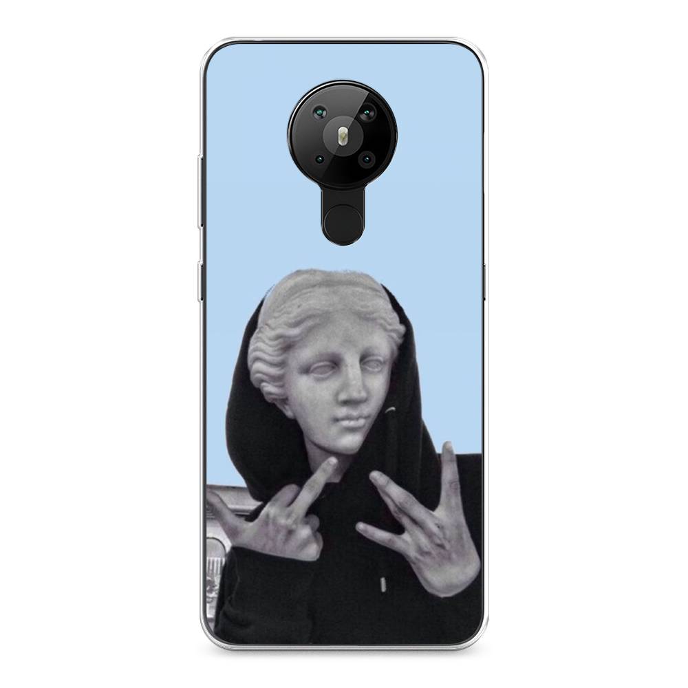 

Чехол Awog на Nokia 5.3 / Нокиа 5.3 "SWAG статуя", Голубой, 123450-9