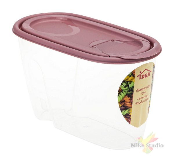 

Емкость для сыпучих продуктов Idea, 0,9 л (ягодный), Красный;прозрачный